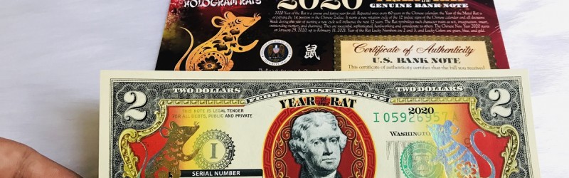 Tiền 2 USD in hình con chuột đắt như tôm tươi trước Tết Canh Tý 2020