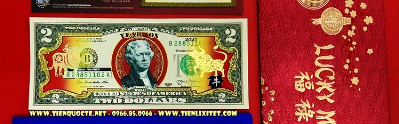 Mua tờ 2 usd in hình trâu cầu may