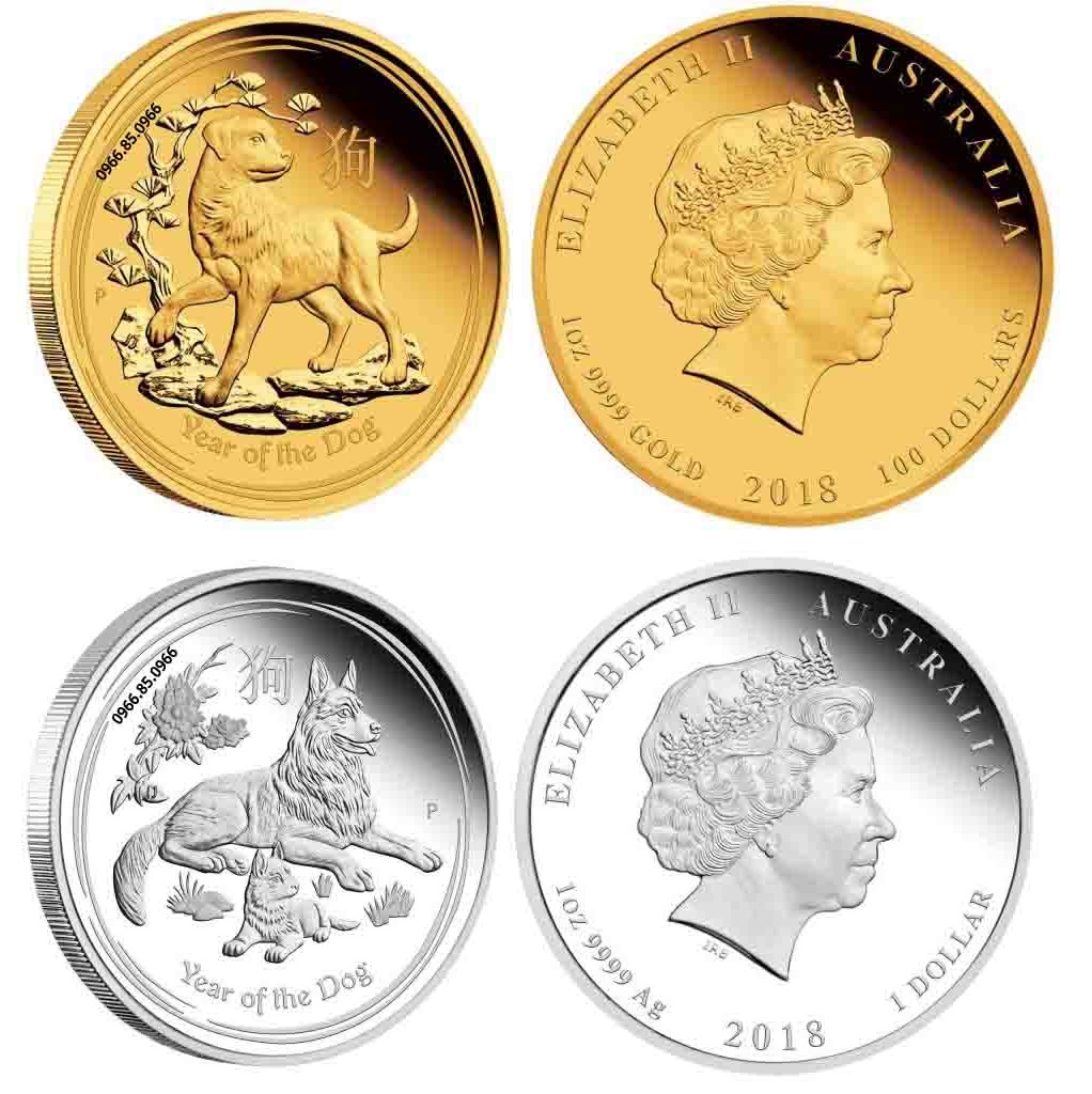 tiền xì tết 2018 , tiền lì xì, tiền con chó , xu con chó , 2 usd con chó